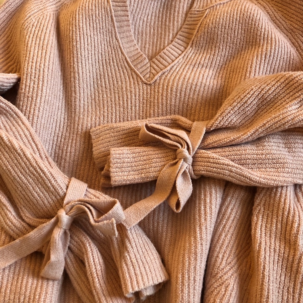 Cozy Bow Sleeve Sweater